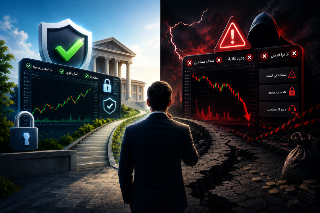 الفرق بين منصات التداول الآمنة والمشبوهة